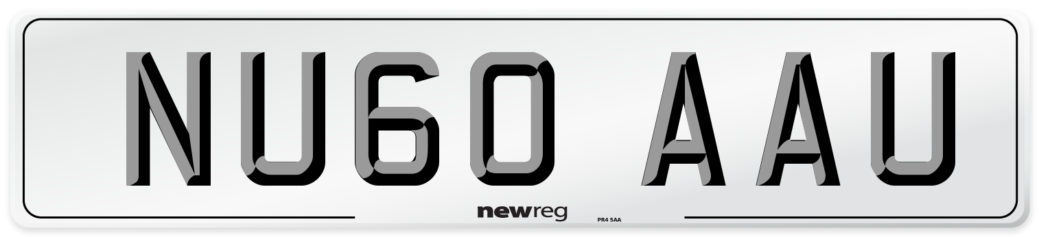NU60 AAU Number Plate from New Reg